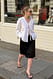 Brown Bluse aus Leinenmischung mit Schnürdetail