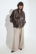 Black/White Stripe Hosen mit hoher Taille