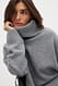Dark Grey Rollkragenpullover aus Wolle