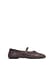 Black Ballerinas aus gewebtem Leder