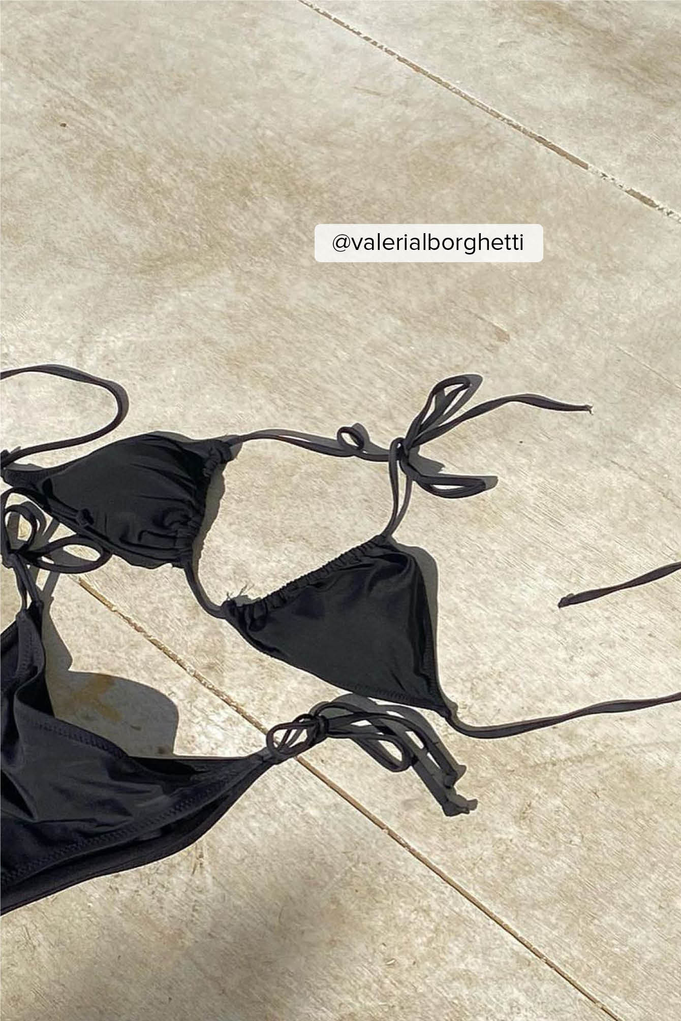 Black Trójkątna góra od bikini, z odzysku