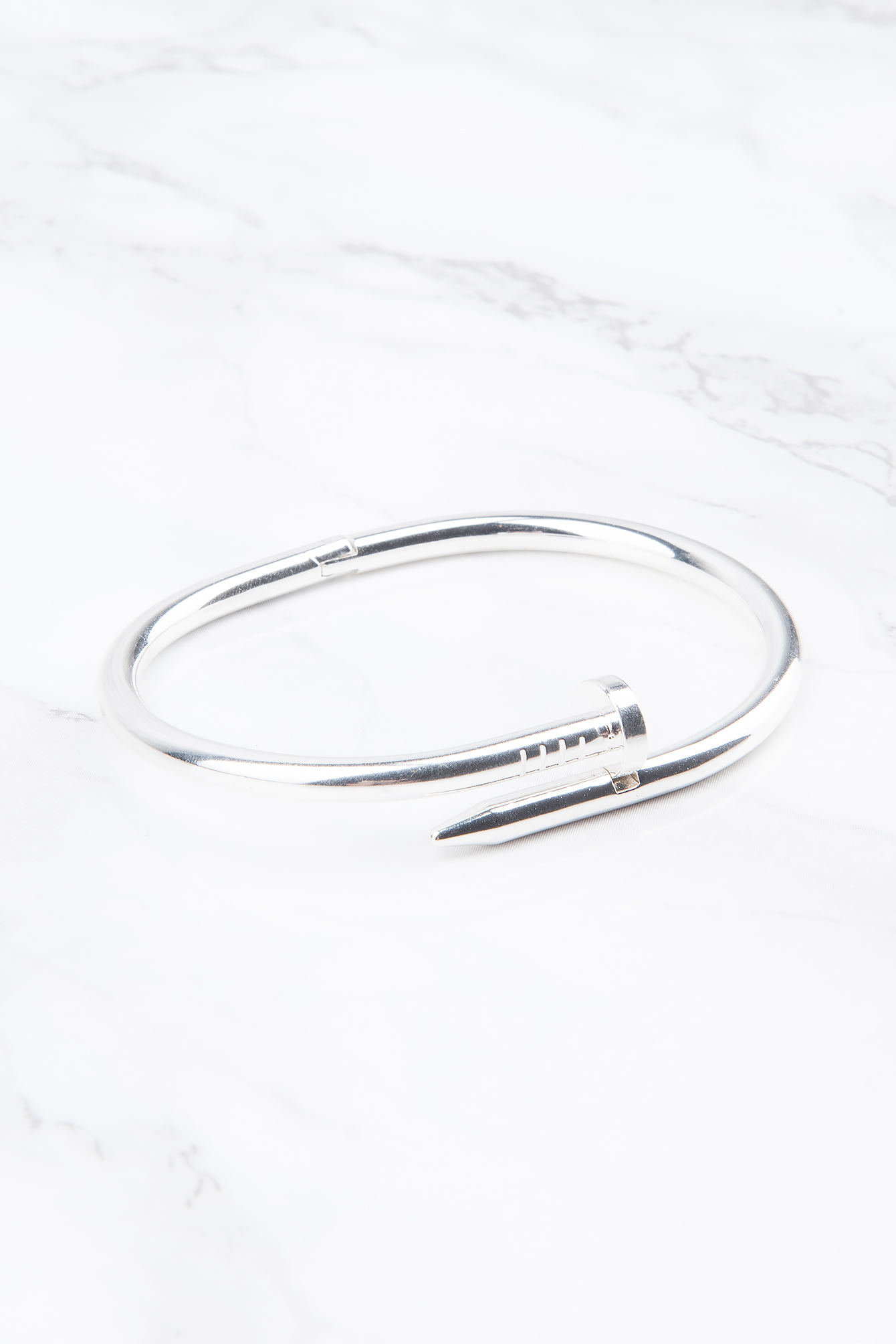 Nail Bracelet Silver NAKD