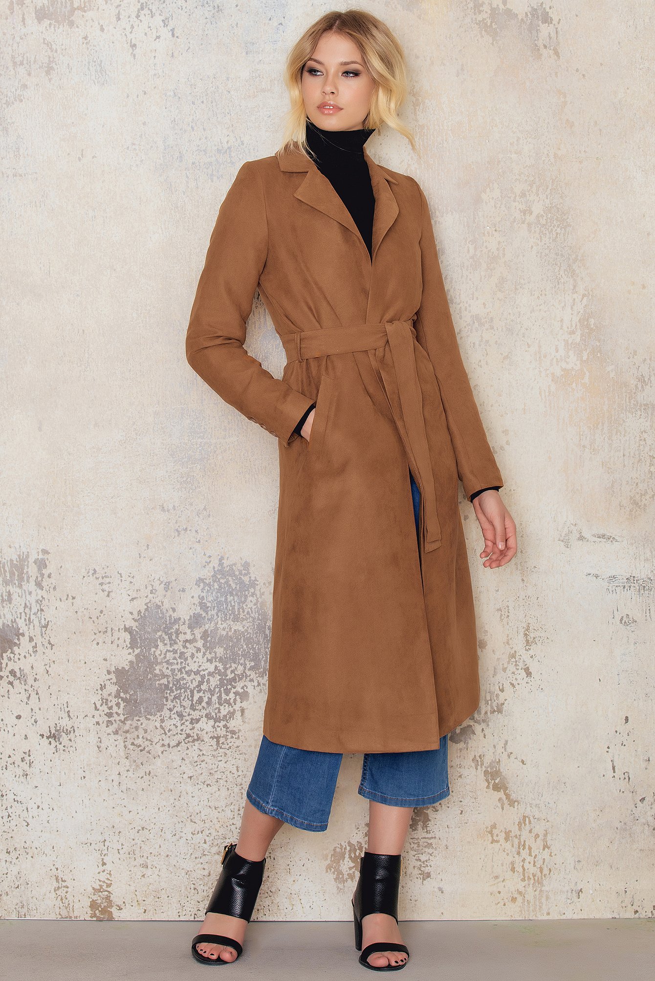 faux suede coat