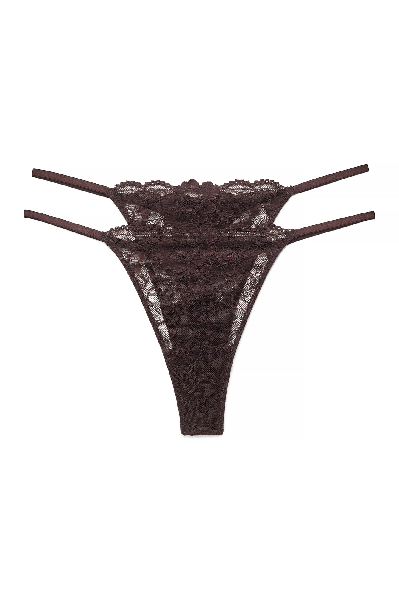 Dark Brown 2-pack Tanga Thong