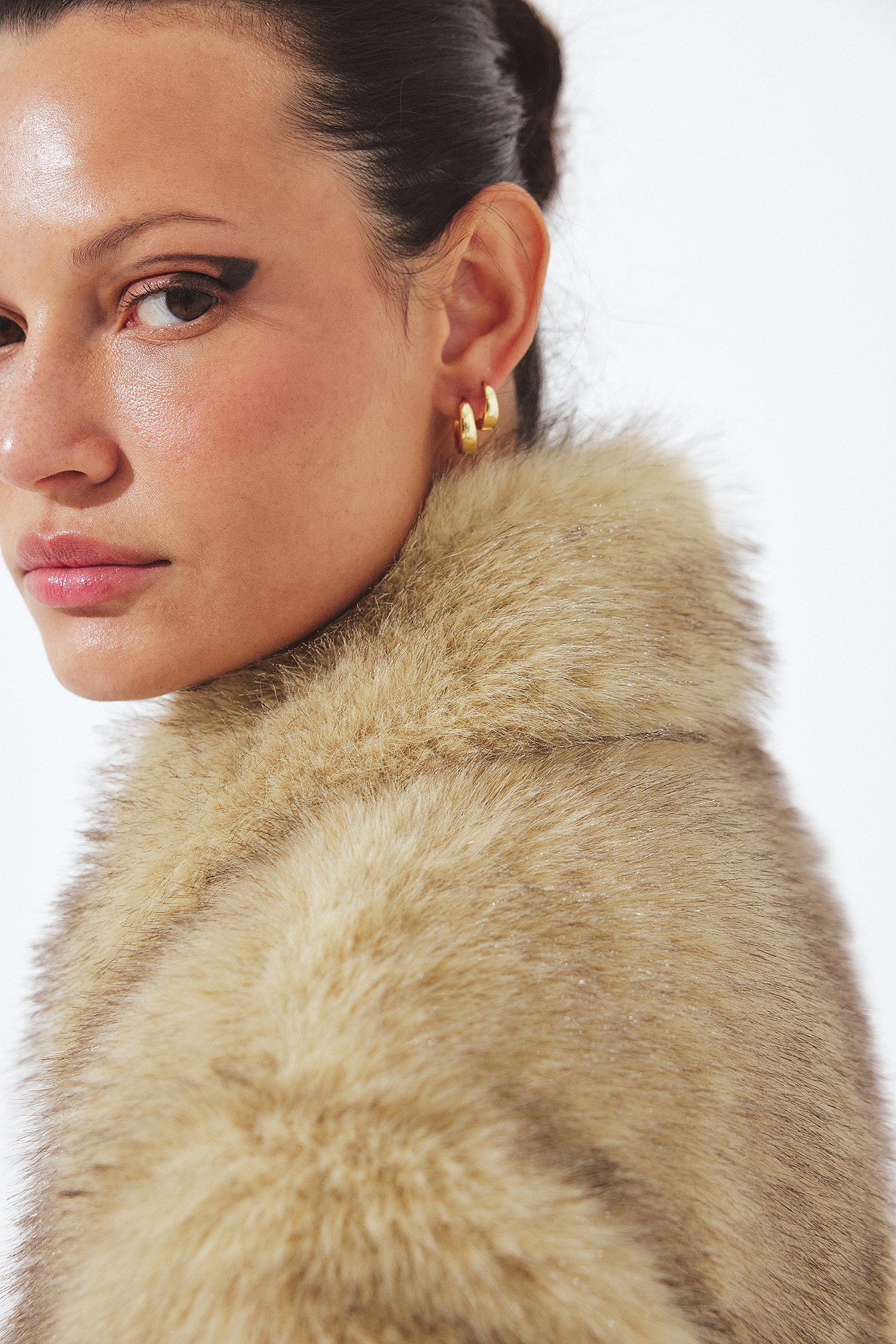 Premium Selection 2-Pack 18k Gold Plated Basic Chubby Hoops - Gold Plated Jewellery - Gold - One Size - NA-KD / NAKD