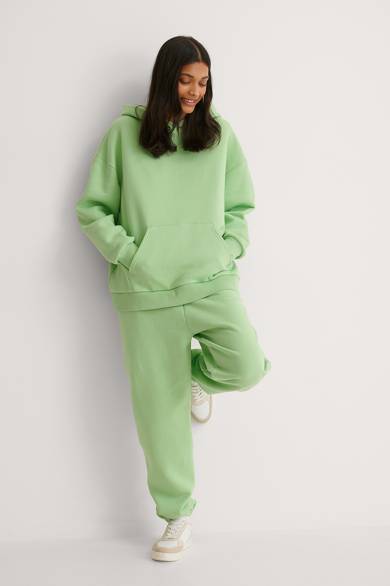 Organic Oversized Pocket Hoodie Green