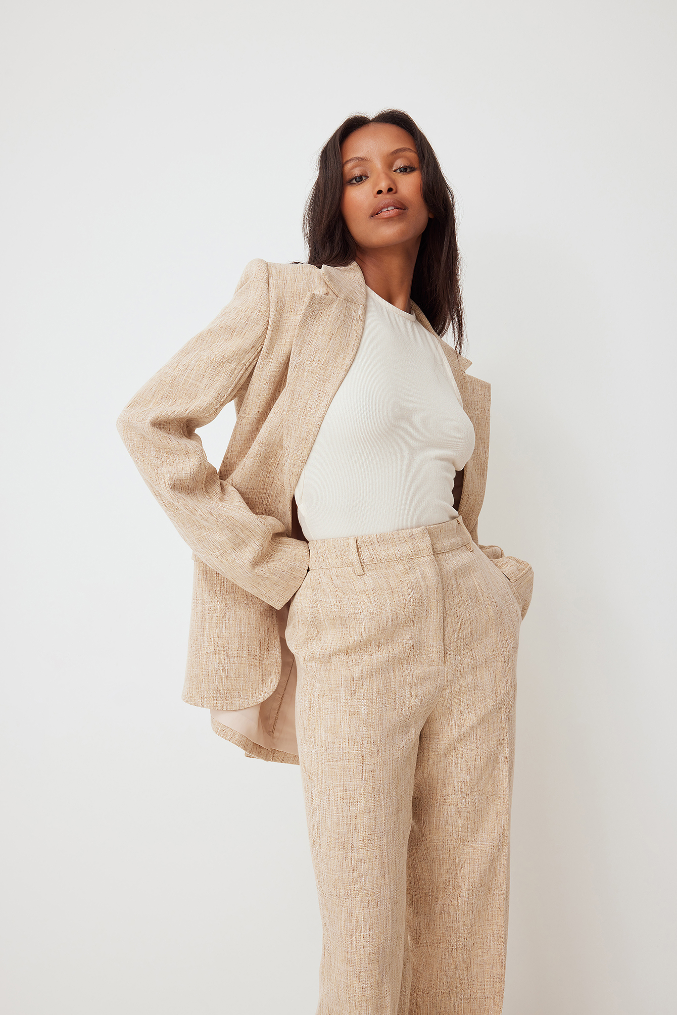 Fitted Blazer Beige | na-kd.com
