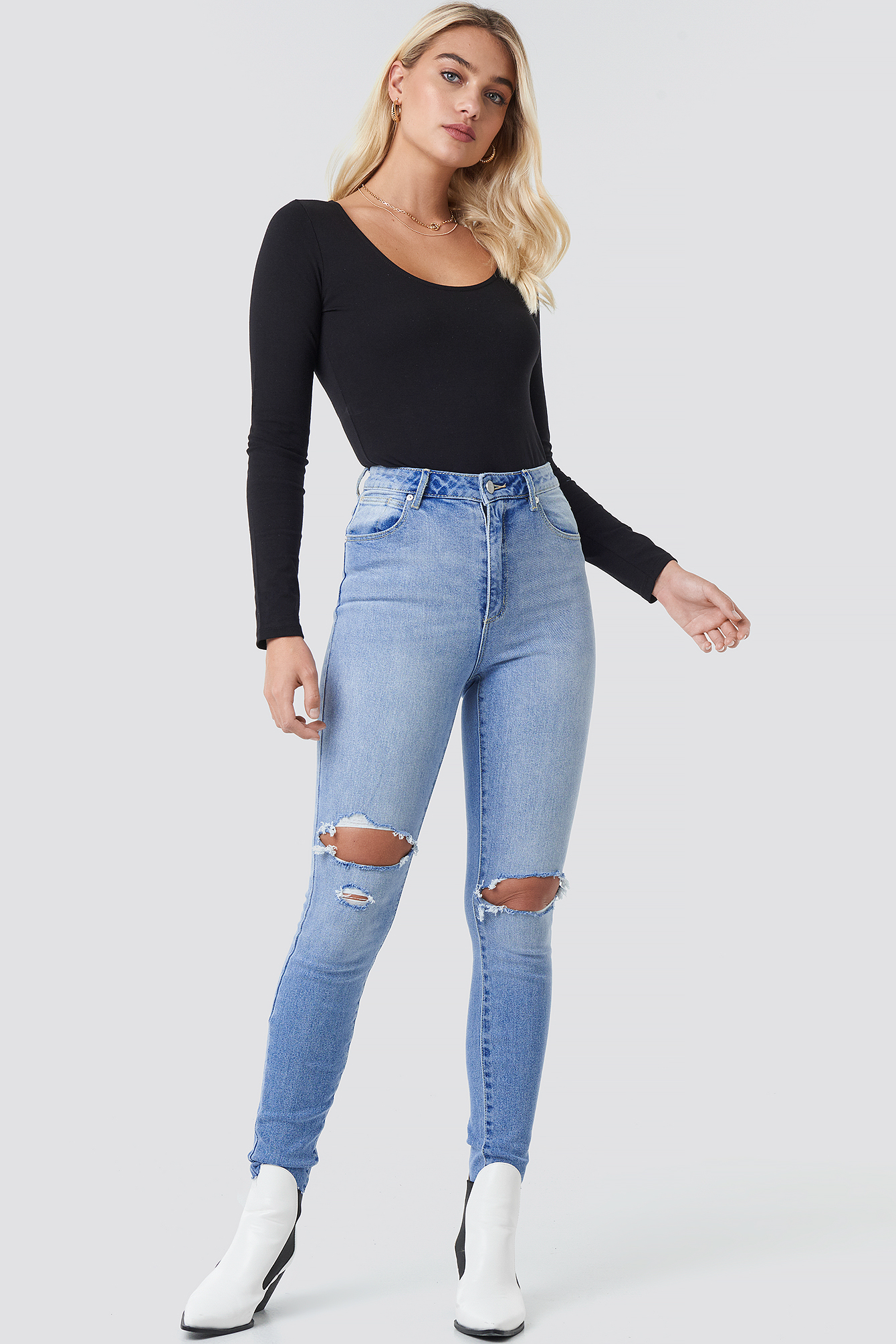 ABRAND A High Skinny Ankle Basher Jeans Blue