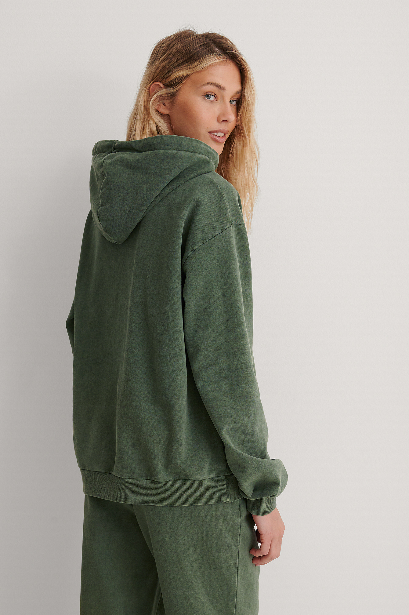 Green acid wash hoodie Clearance