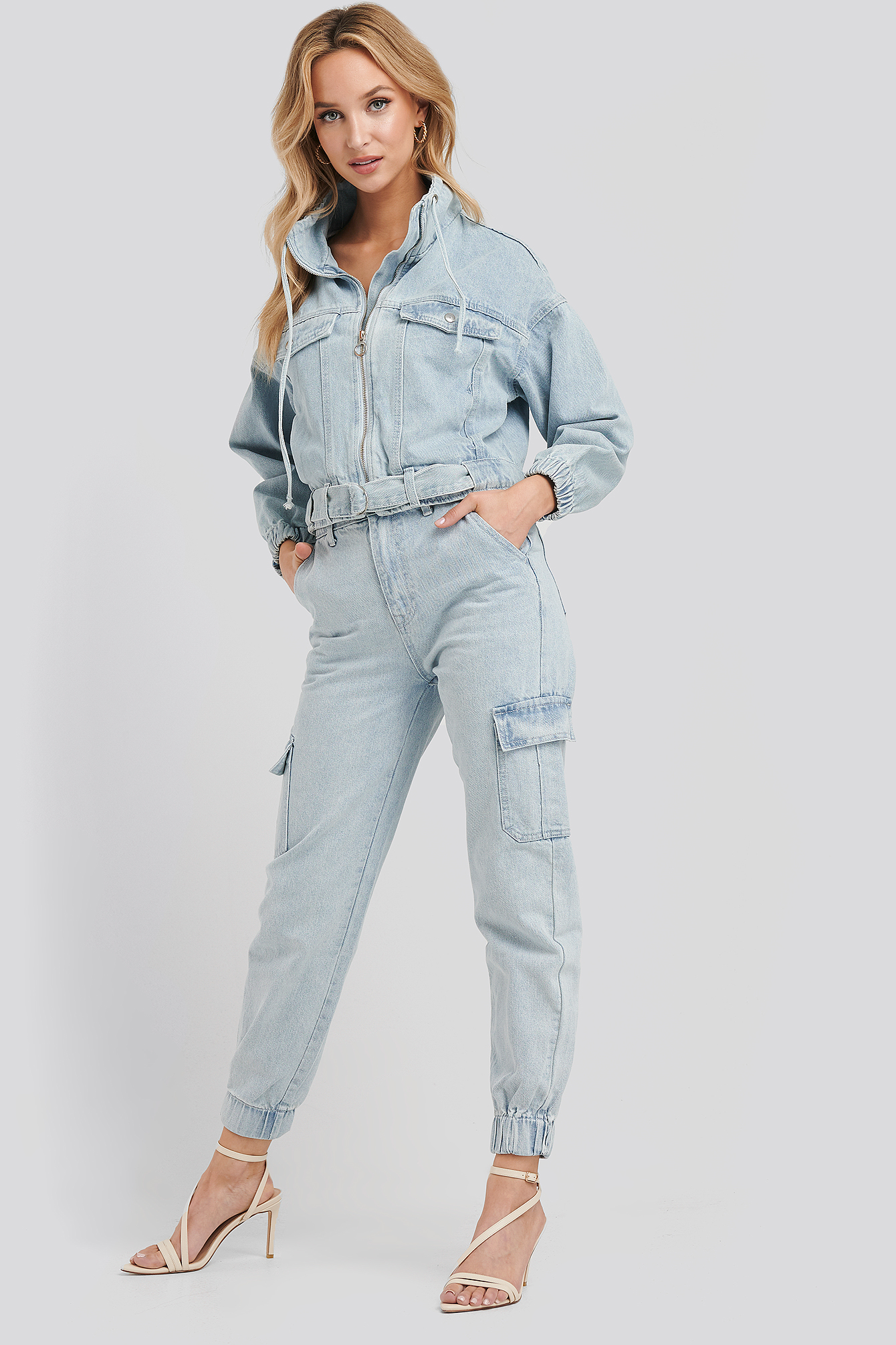 Stella Denim Cargo Pants Blue
