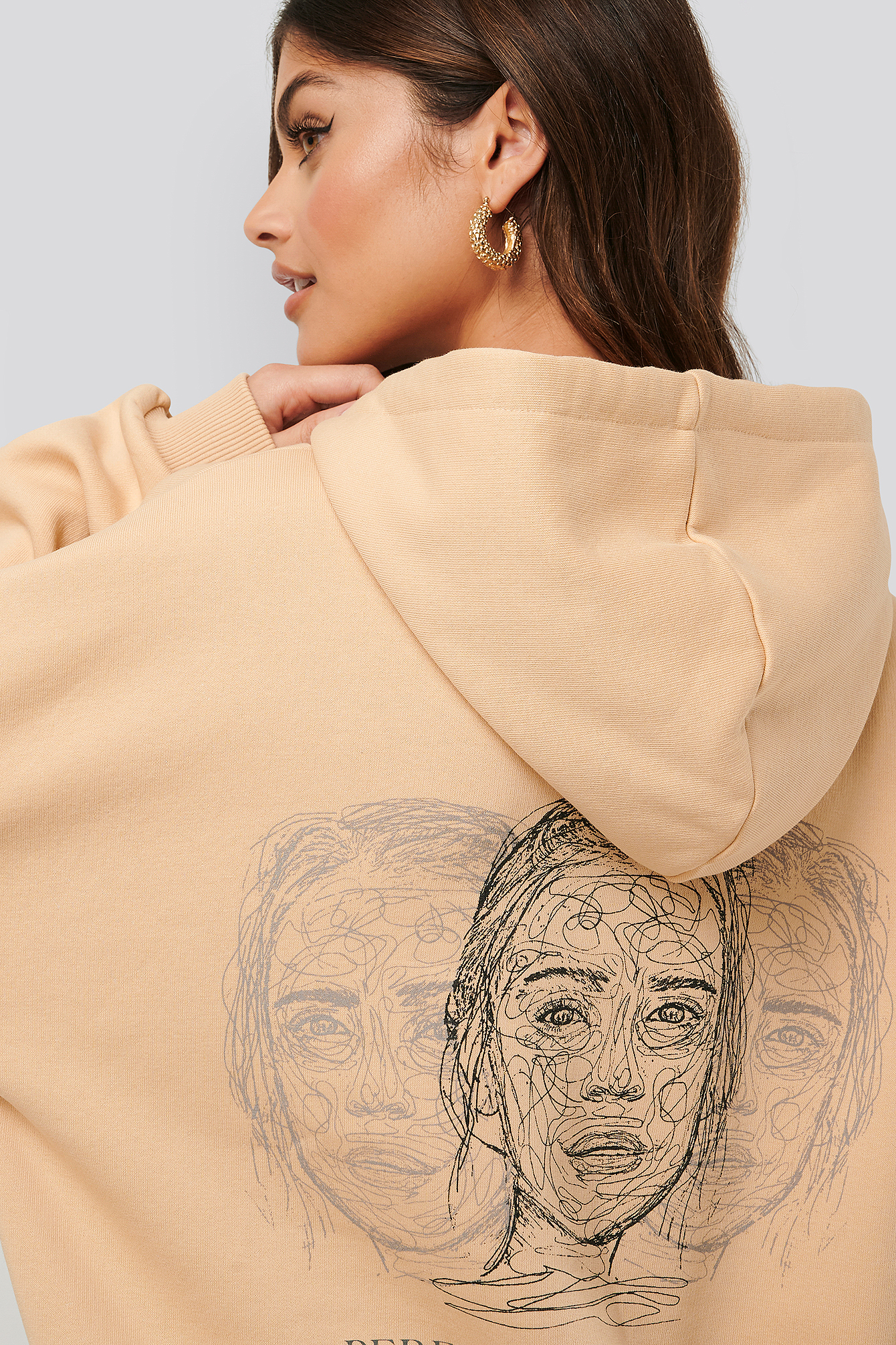 Oversized hoodie with print Clearance