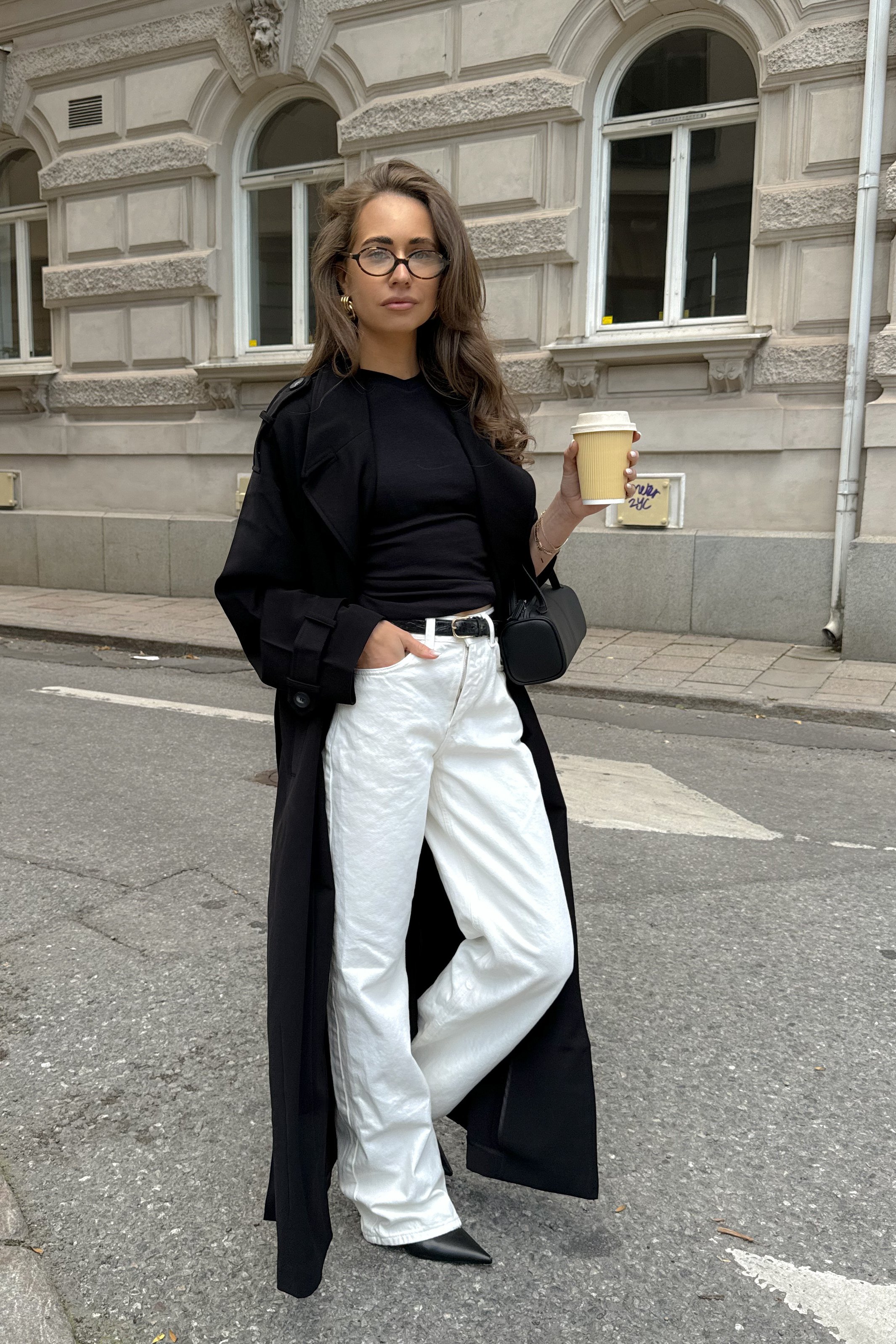 Straight Mid Waist Jeans White | NA-KD