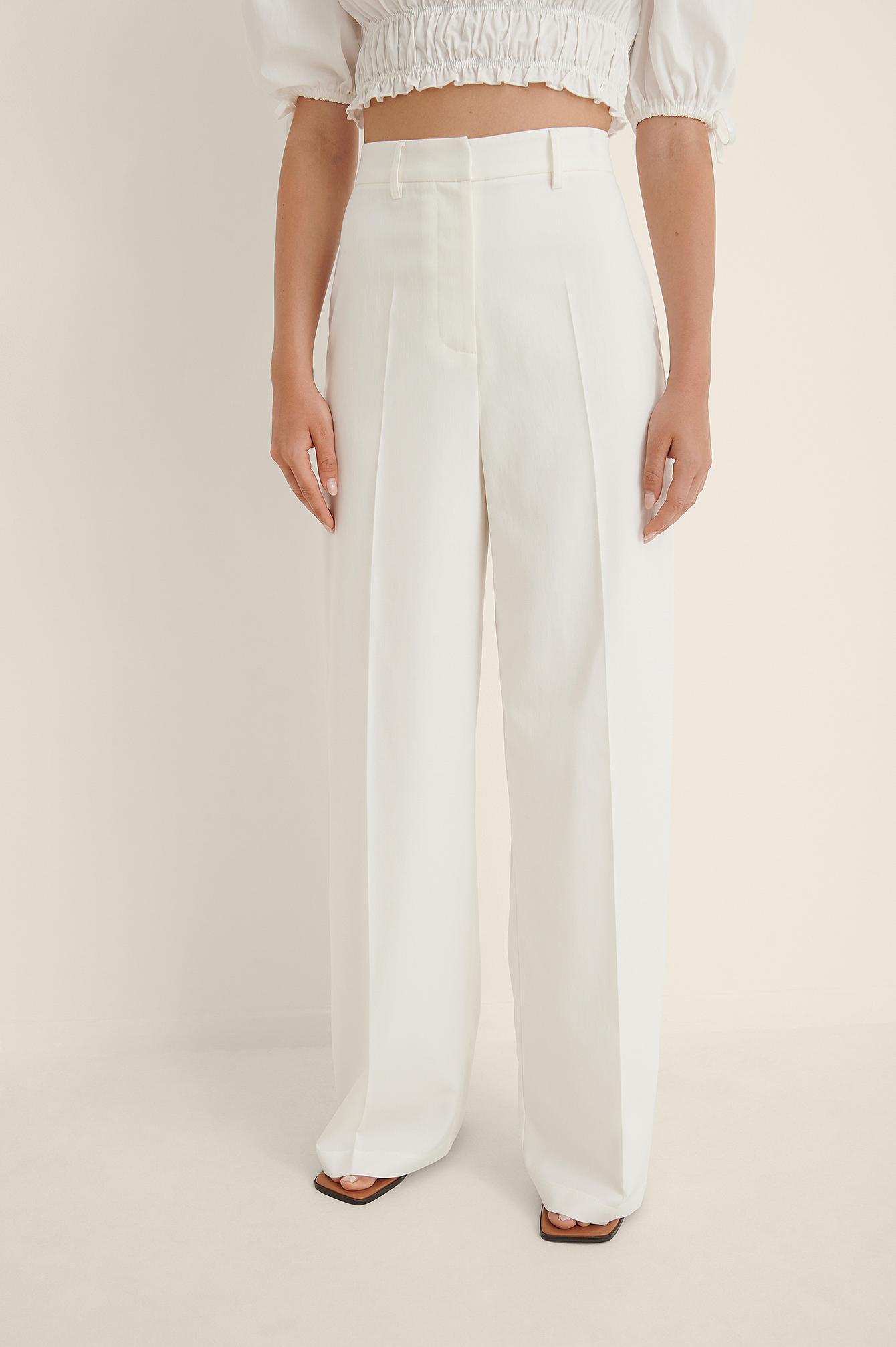 Wide Trousers White | na-kd.com