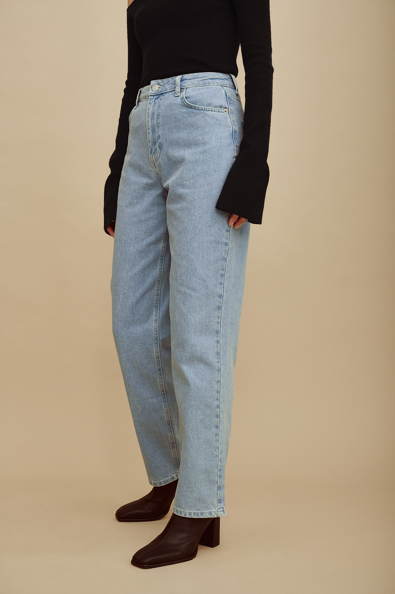 Organic High Waist Denim Blue | na-kd.com