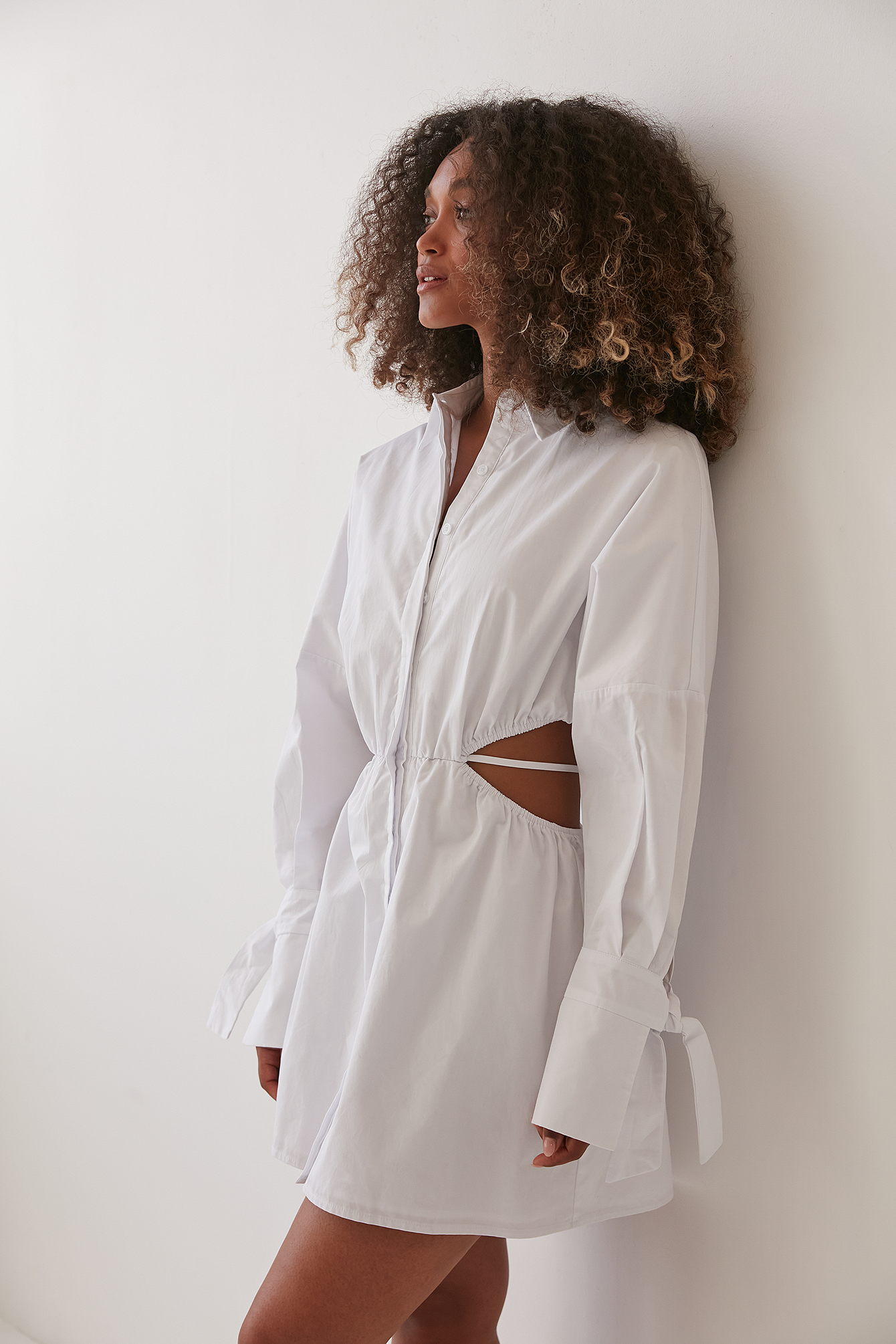 Waist Strap Detail Dropped Shoulder 