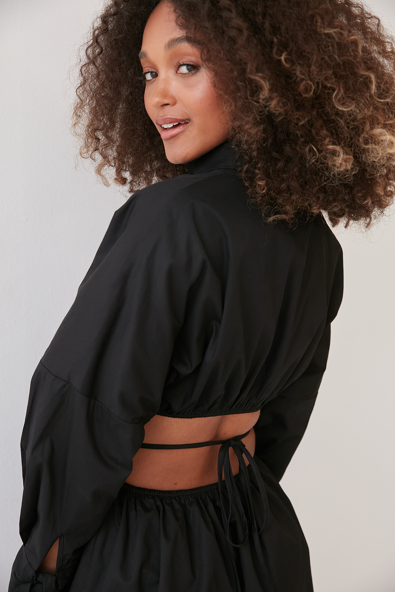 Waist Strap Detail Dropped Shoulder 