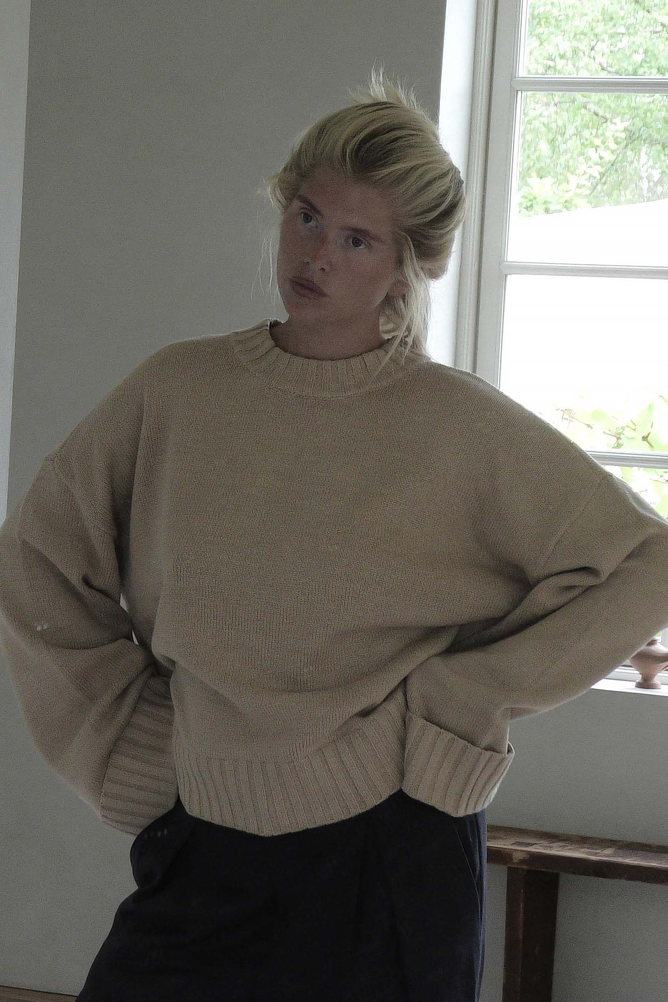 Folded Sleeve Sweater
