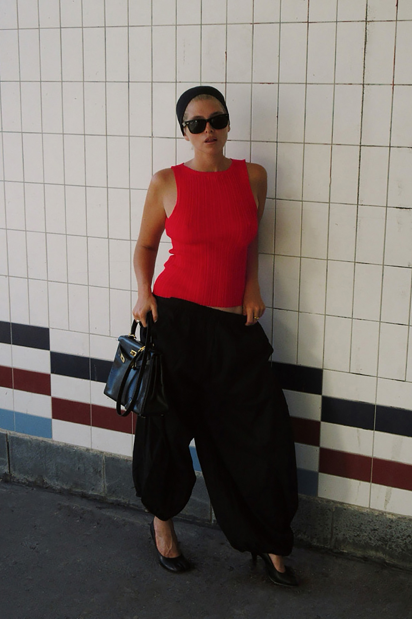 Knitted Mini Frill Skirt Red | NA-KD