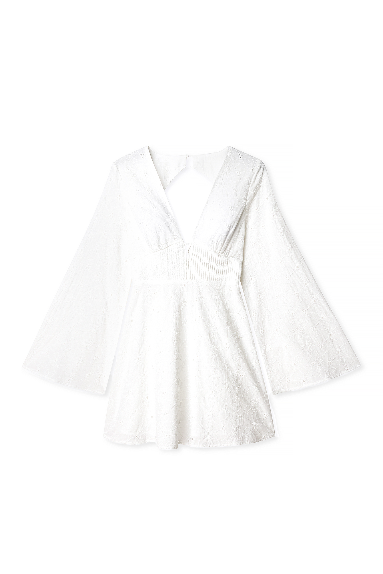 Draped Linen Dress Beige | NA-KD