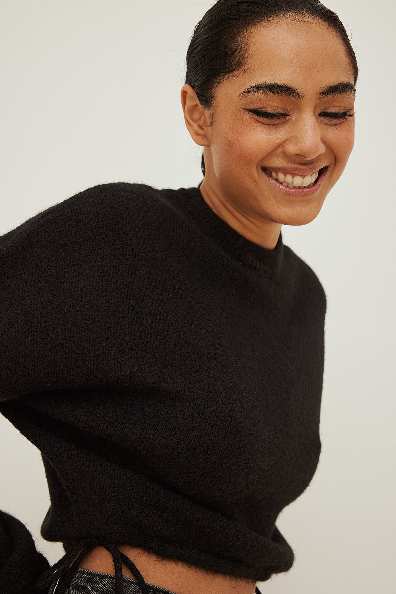 Black Chunky Knitted Sweater