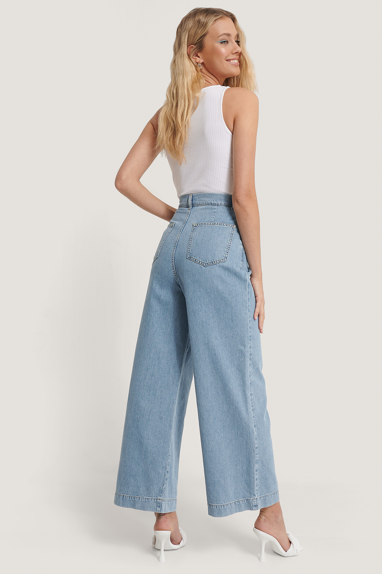 Tailored Denim Pants White | na-kd.com