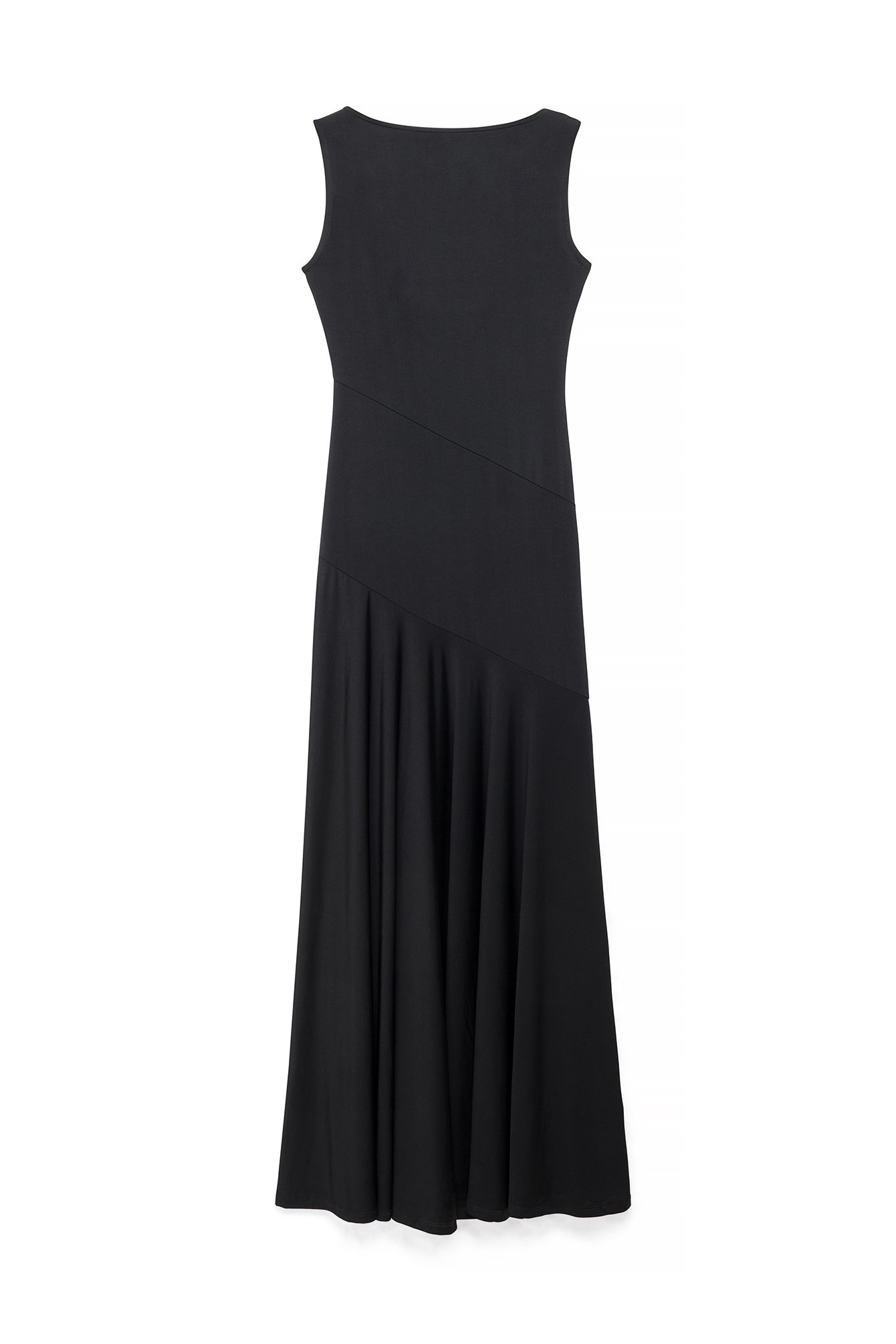 Black Asymmetric Maxi Dress