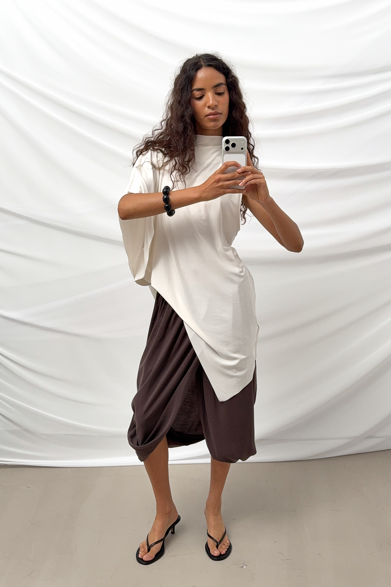 Asymmetric Jersey Top - Jersey Tops - Offwhite - XS - NA-KD / NAKD