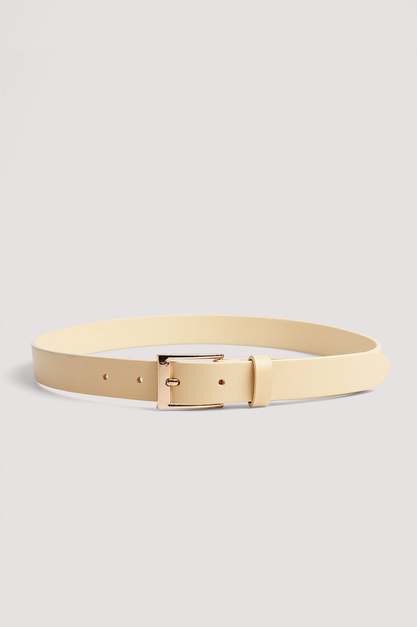 Common Need Vex Slim Leather Belt Black