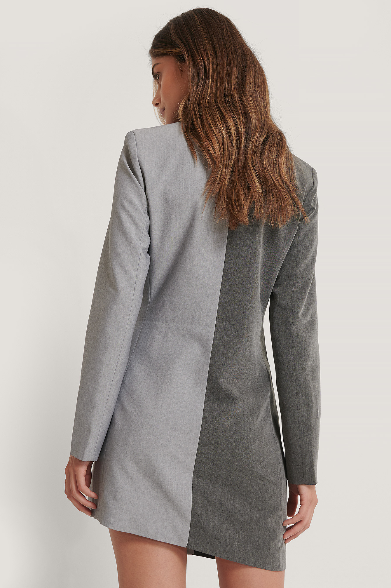 Two Layered Blazer Dress Grey | na-kd.com