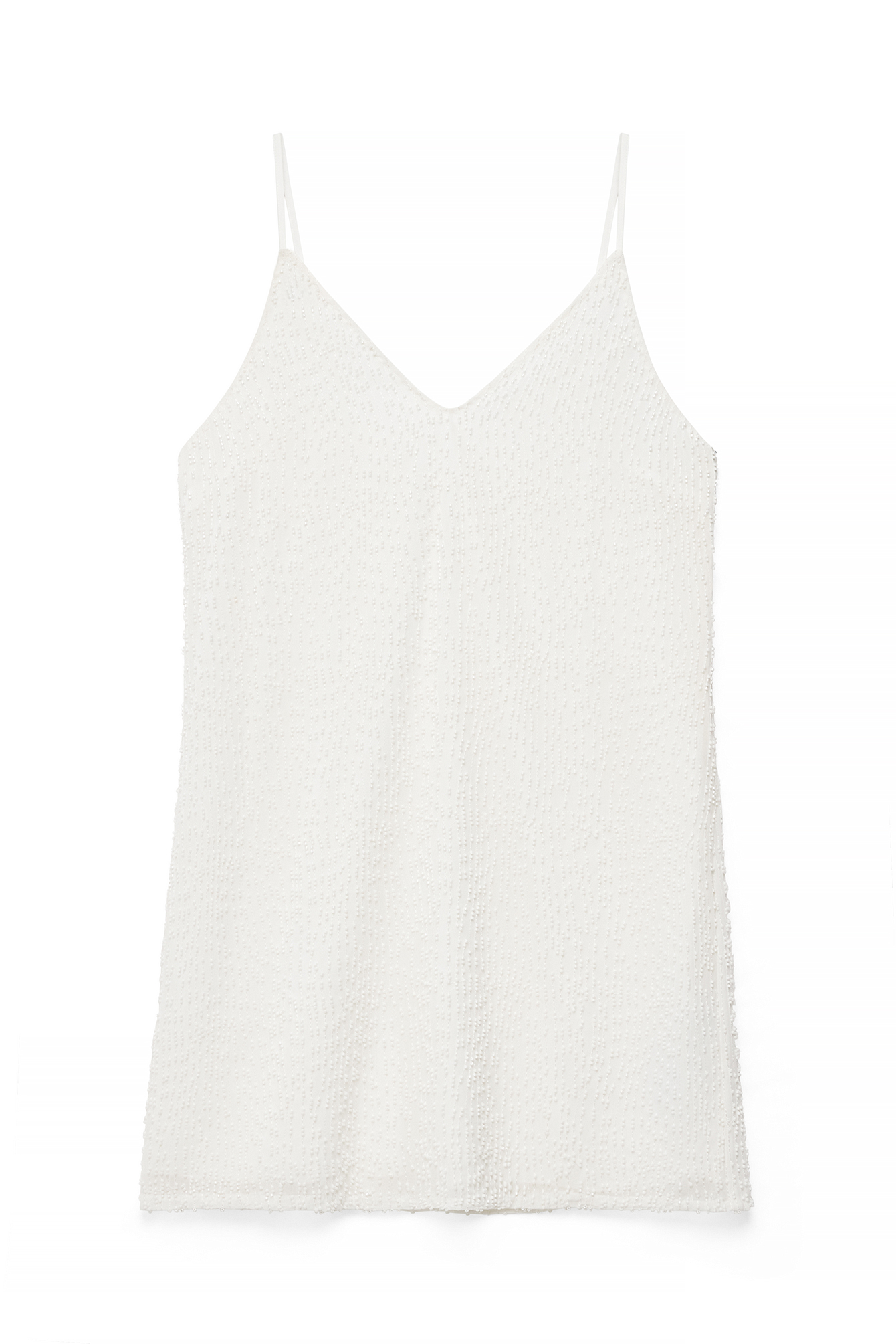 White Miniklänning med pärlor