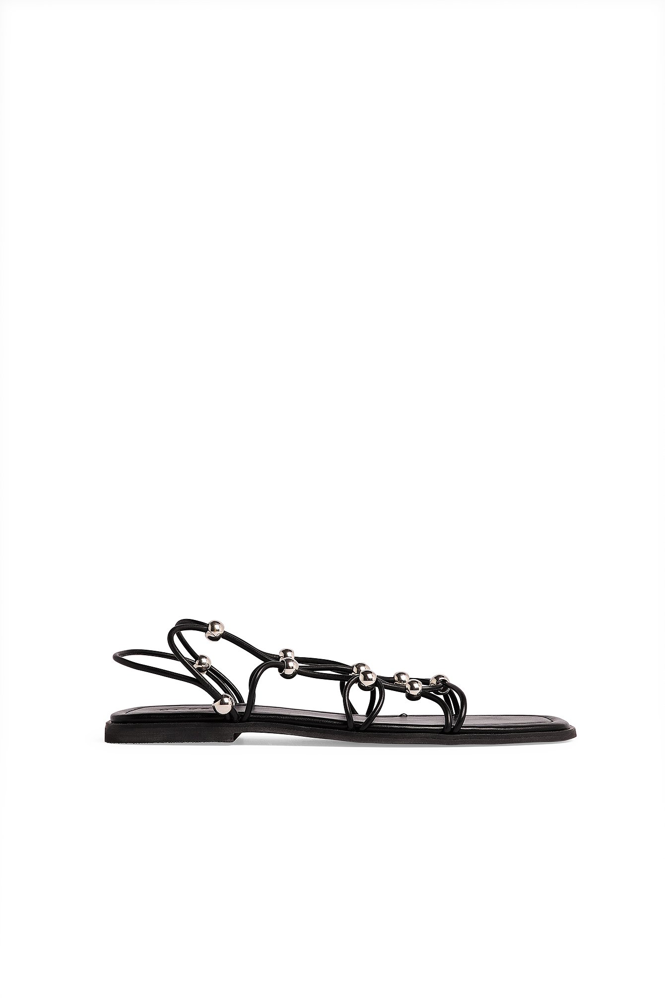 Beaded Flat Slippers Black | NA-KD
