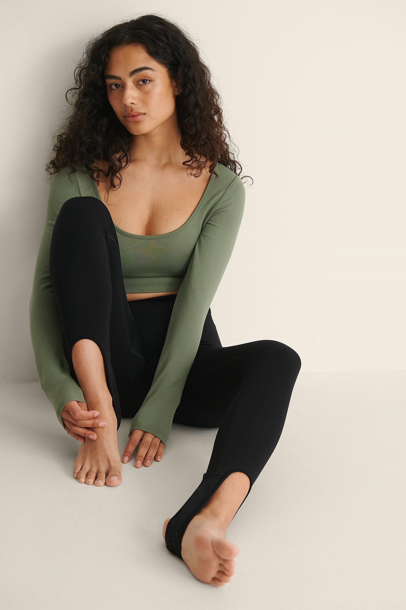 Seamless Stirrup Leggings Black | na-kd.com
