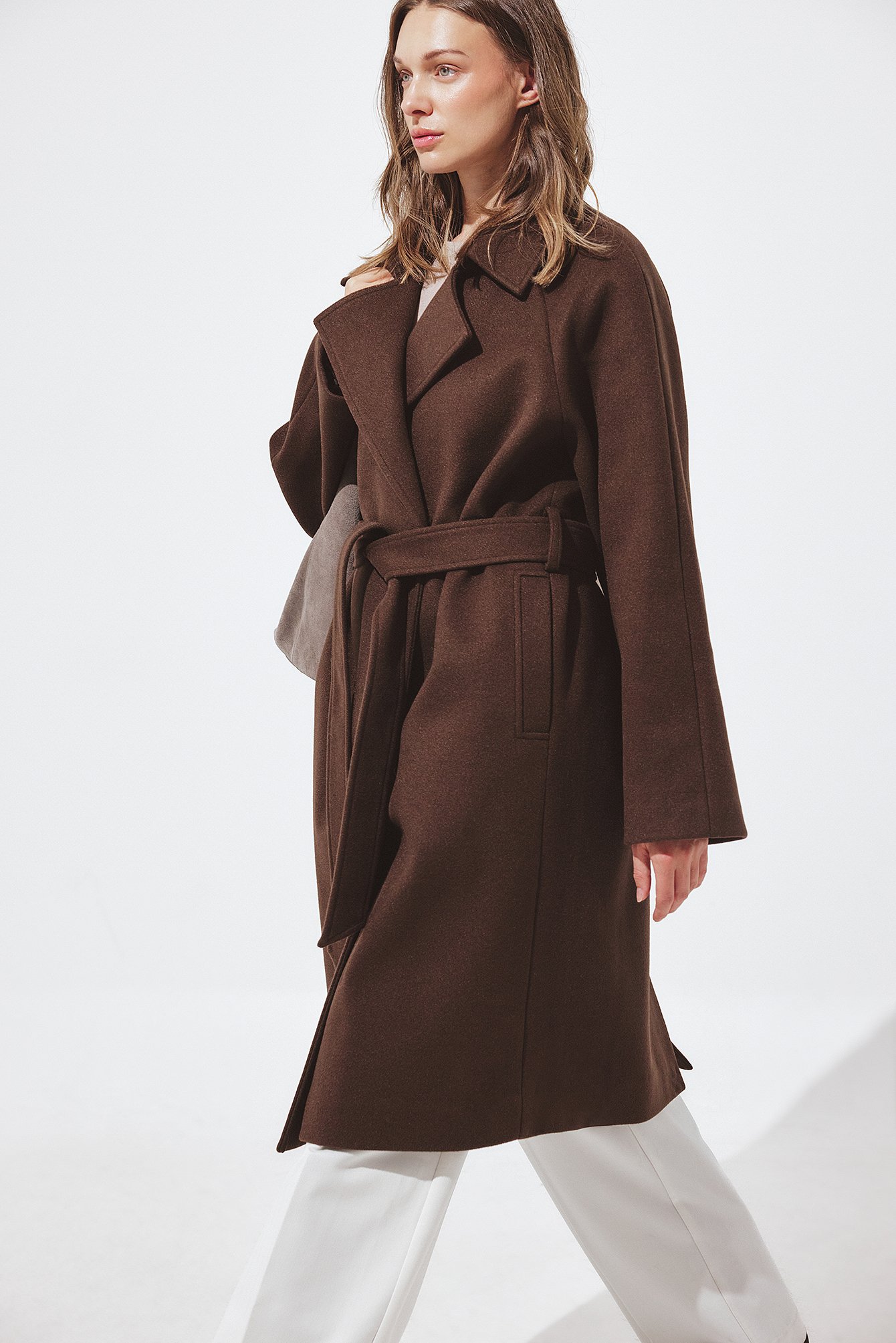 NA-KD Belted Coat - Coats - Brown - EU 34 - NA-KD / NAKD