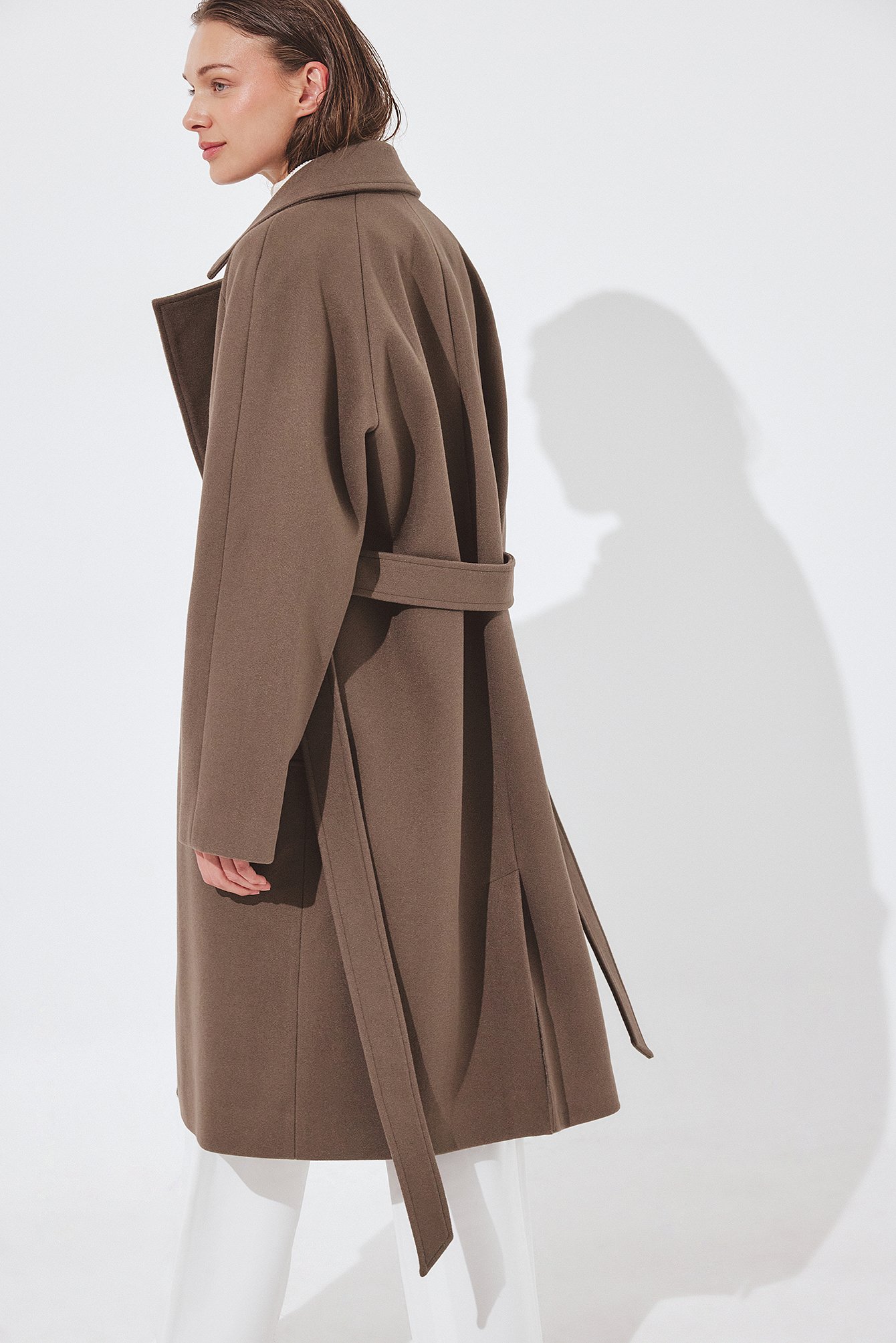 NA-KD Belted Coat - Coats - Brown - EU 32 - NA-KD / NAKD