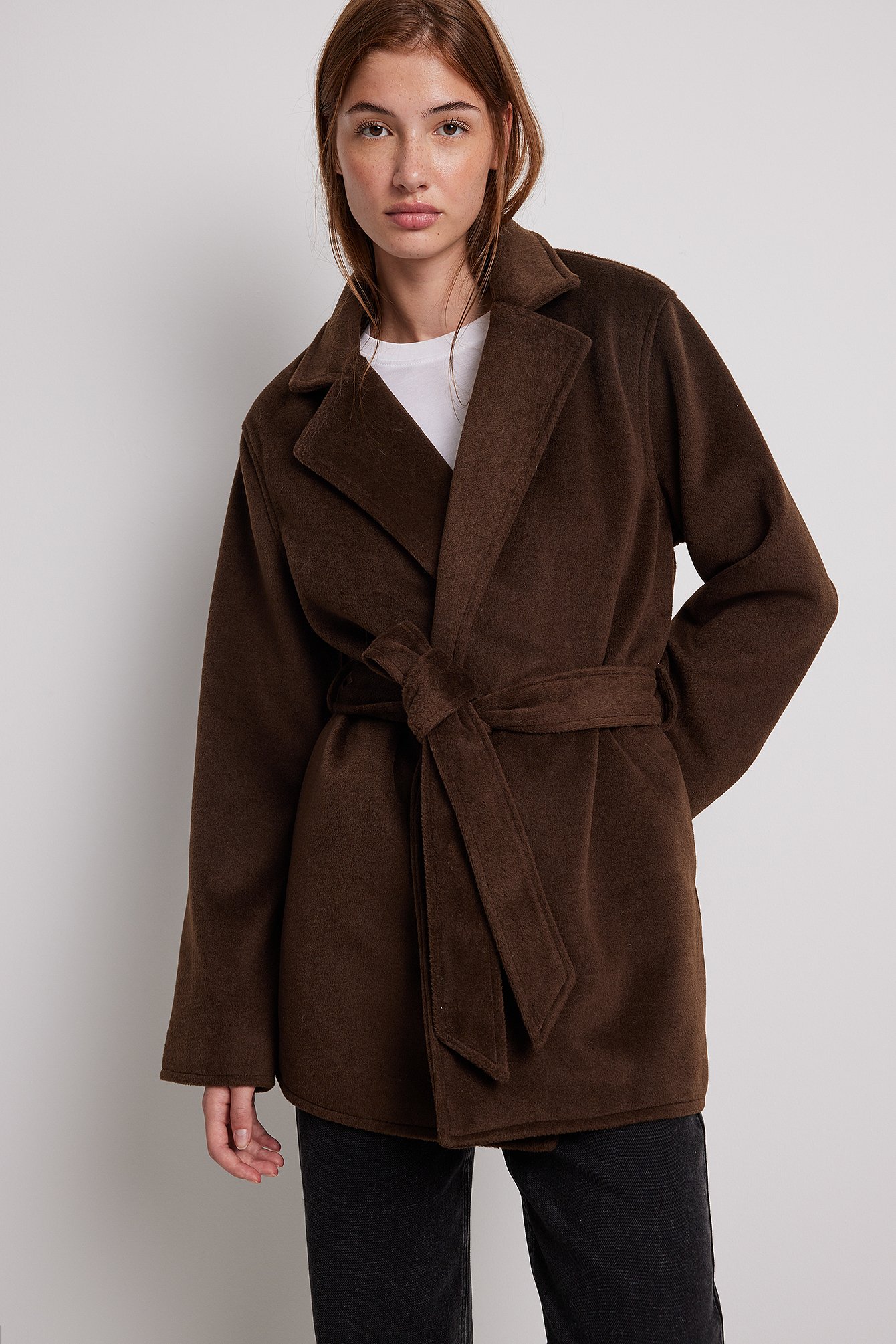 Brown Belted Coat