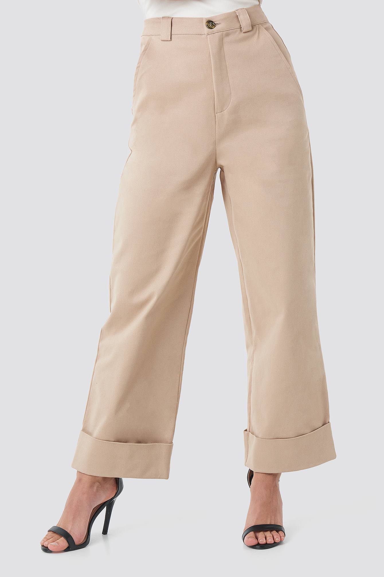 Straight Cut Pants Beige | na-kd.com