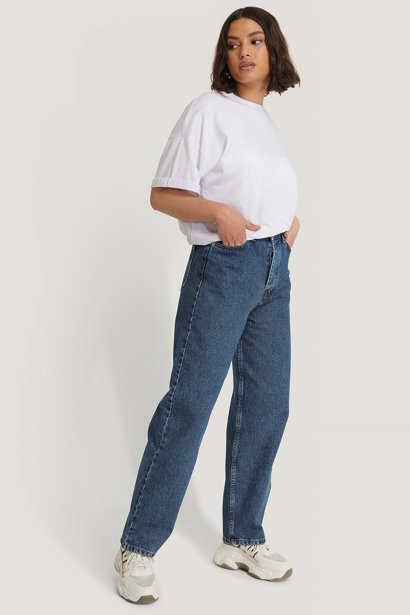 Vintage Mom Jeans Blau | na-kd.com
