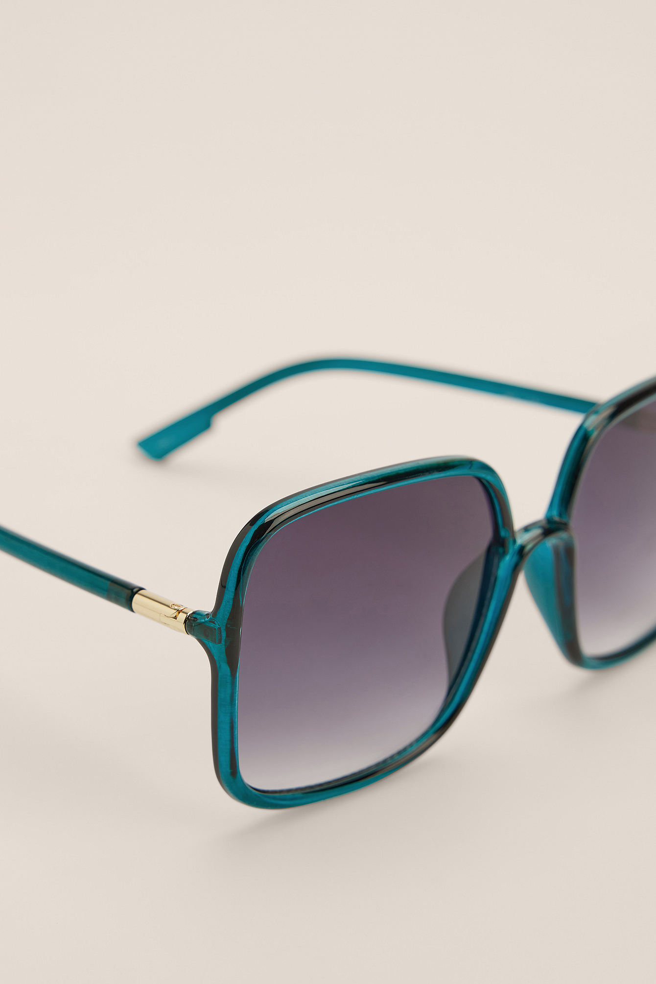 Big Frame Slim Template Sunglasses Turquoise