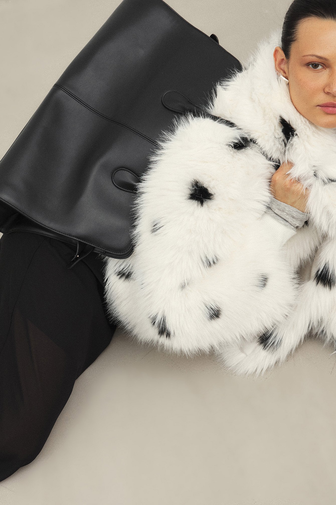 NA-KD Big Leather Tote Bag - Bags - Black - One Size - NA-KD / NAKD