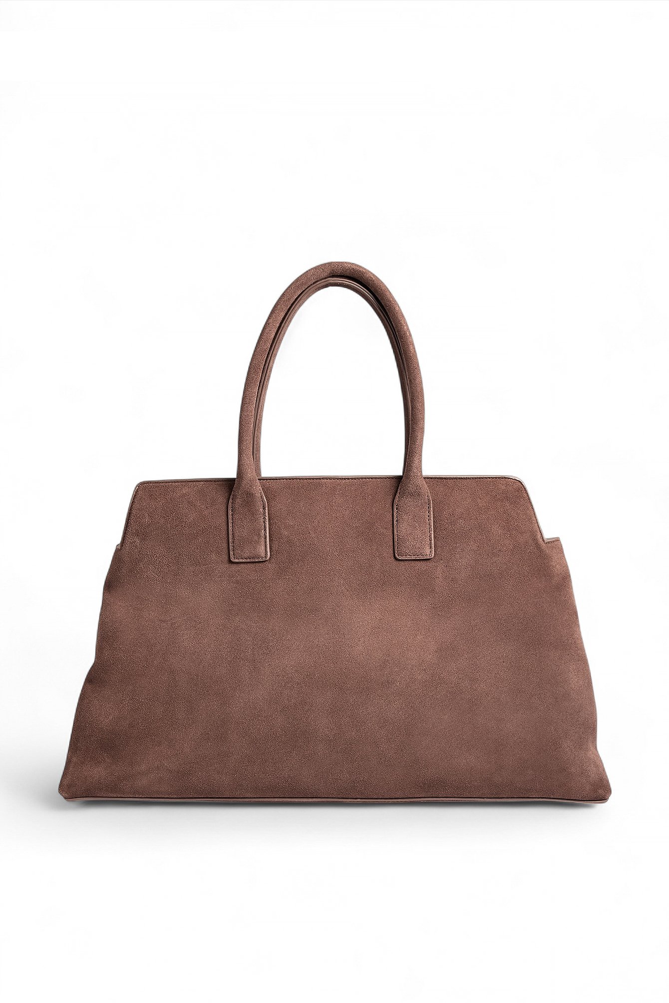 Premium Selection Big Suede Tote Bag - Bags - Brown - One Size - NA-KD / NAKD