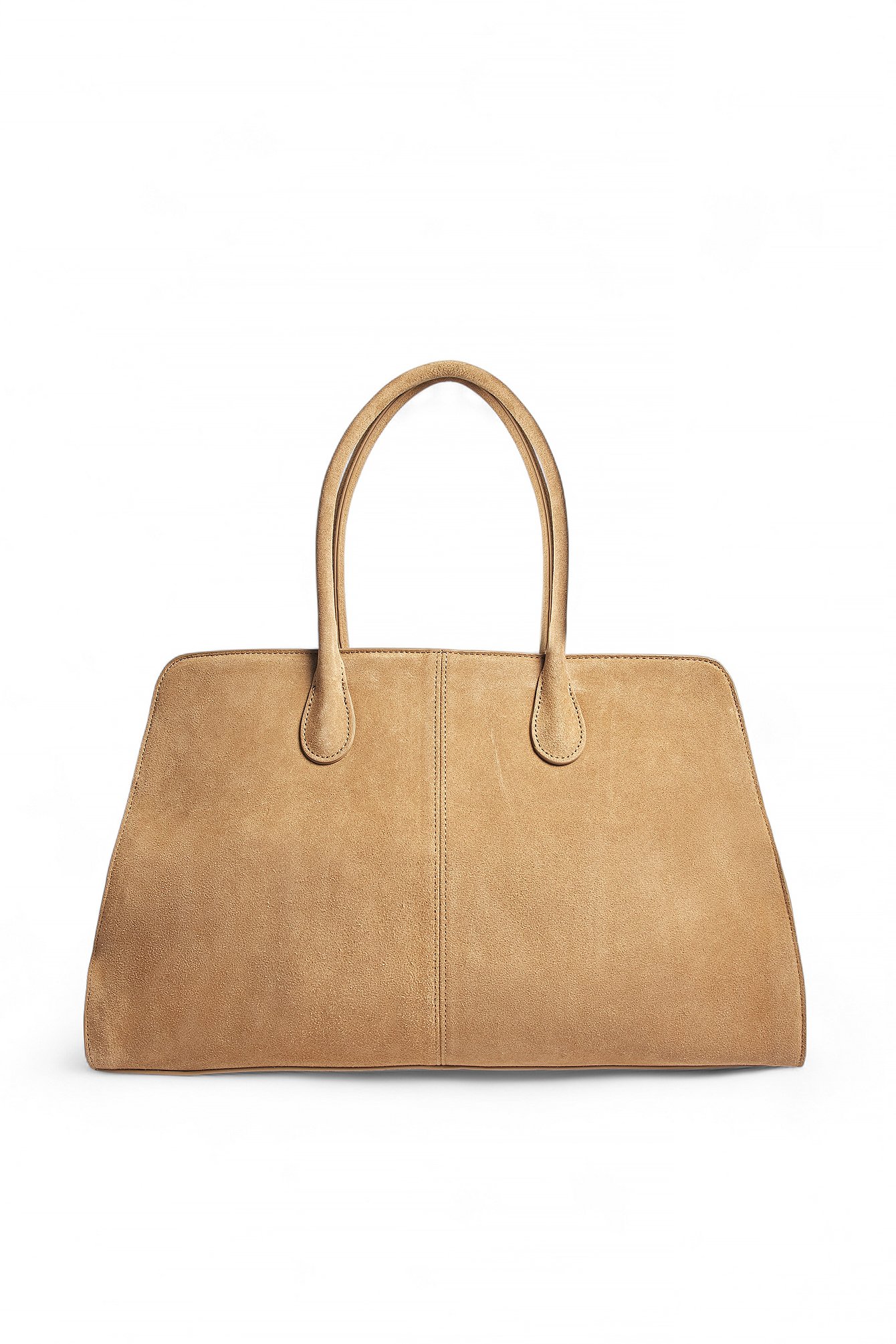 Premium Selection Grote suède draagtas - Tassen - Beige - One Size - NA-KD / NAKD