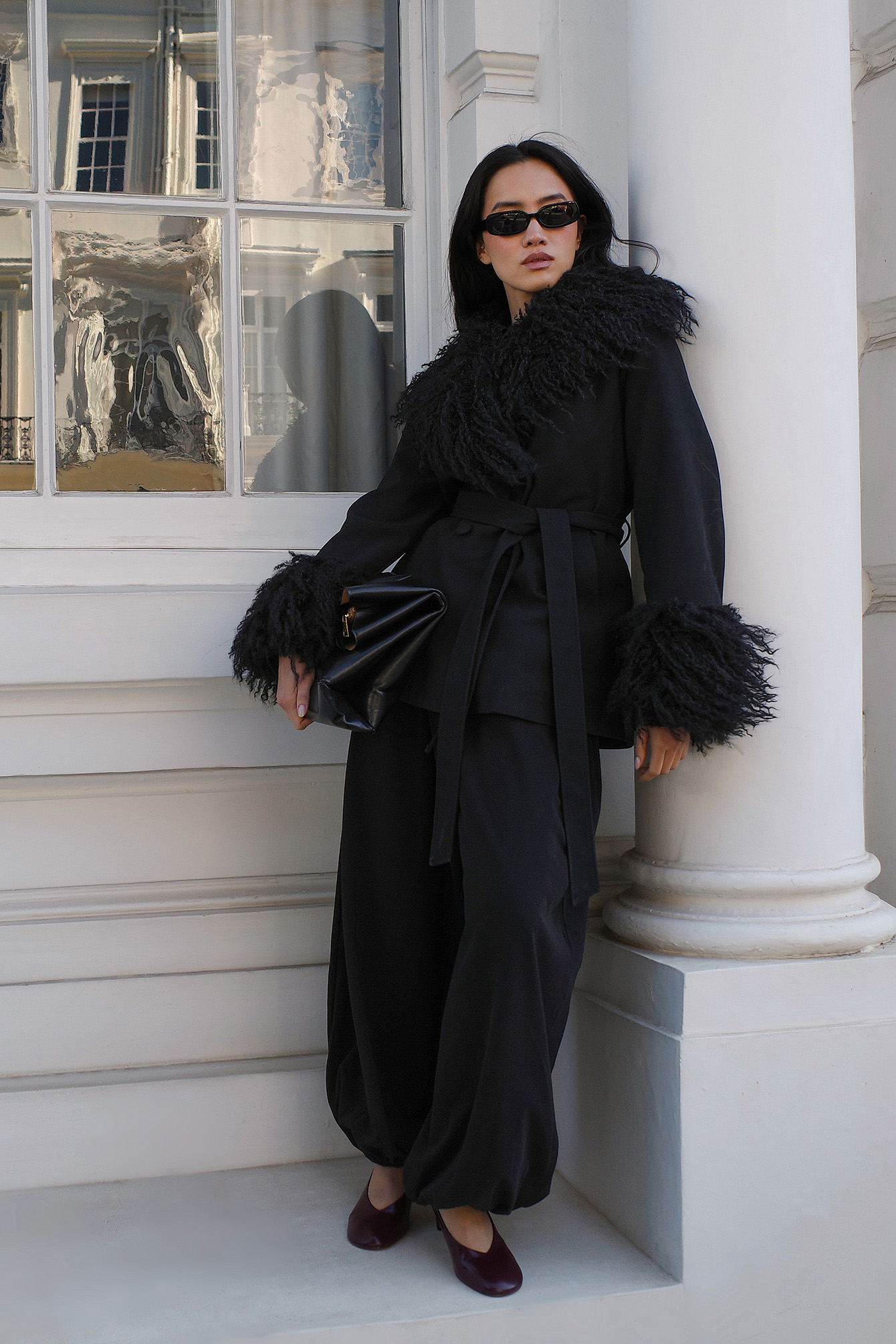 NA-KD Bontjas met krullend detail - Faux fur jassen - Zwart - EU 38 - NA-KD / NAKD