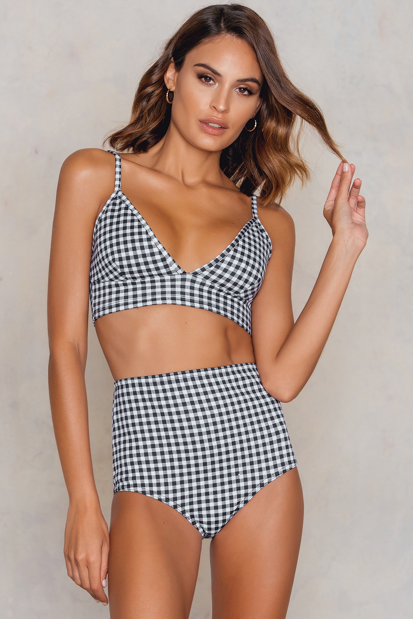 High Waist Gingham Knicker Black/White