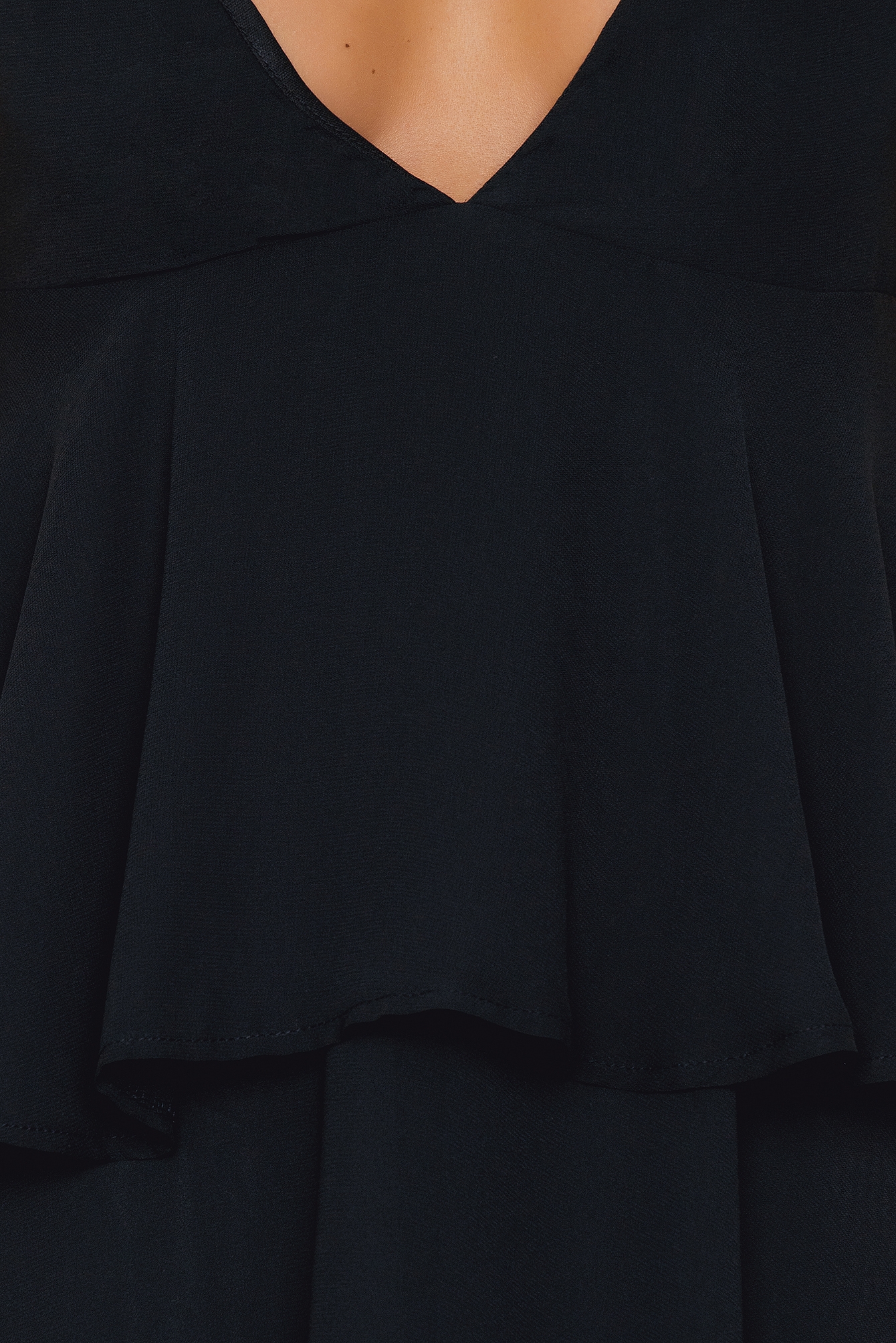 Ruffle Strappy Sundress Black