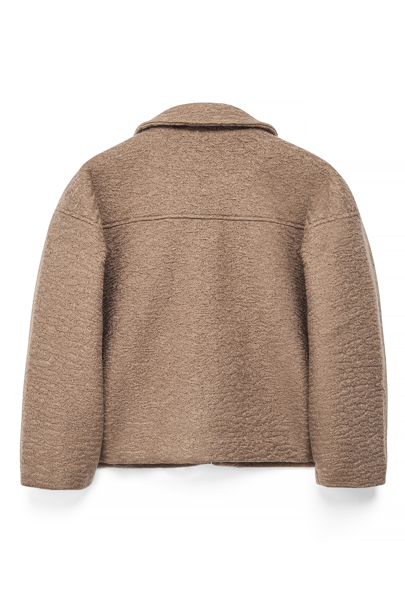 Oversized Wool Blend Short Coat Brown | NA-KD