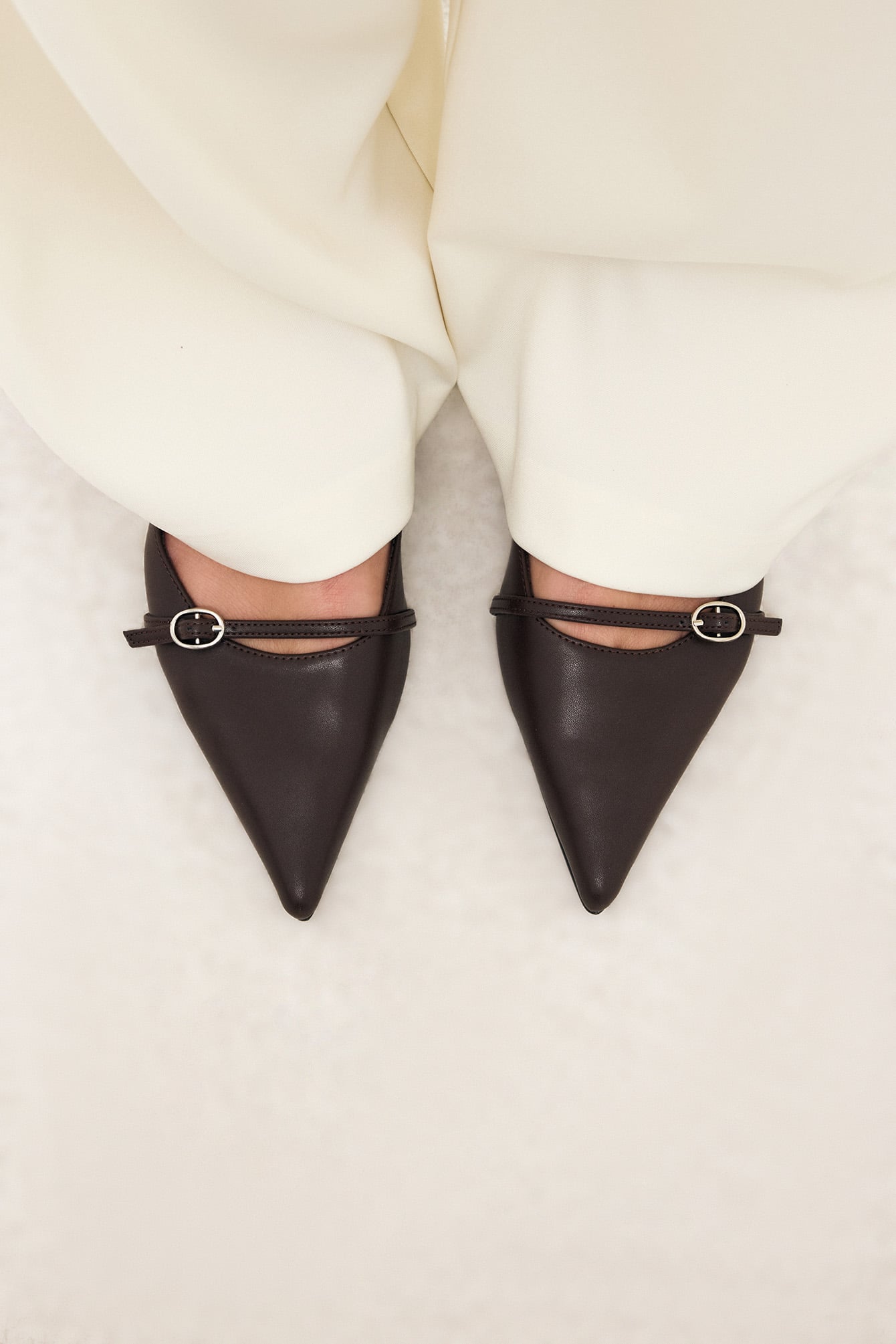 Ballerinaskor med slingback och spännedetalj - Lågskor - Brun - EU 36 - NA-KD / NAKD