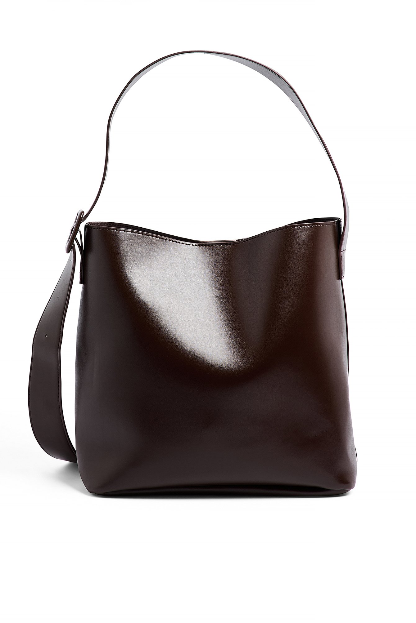 NA-KD Buckle Totebag - Bags - Brown - One Size - NA-KD / NAKD