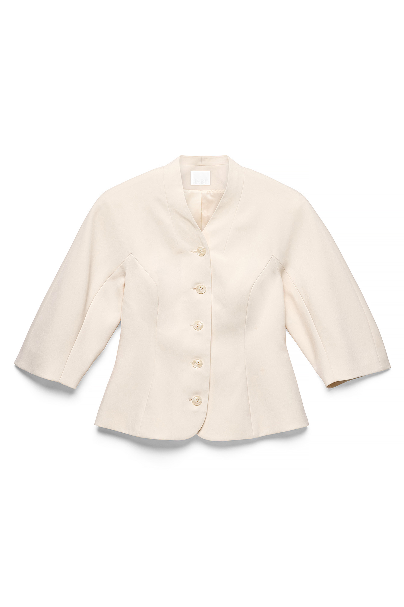 Offwhite Button Detail Fitted Blazer
