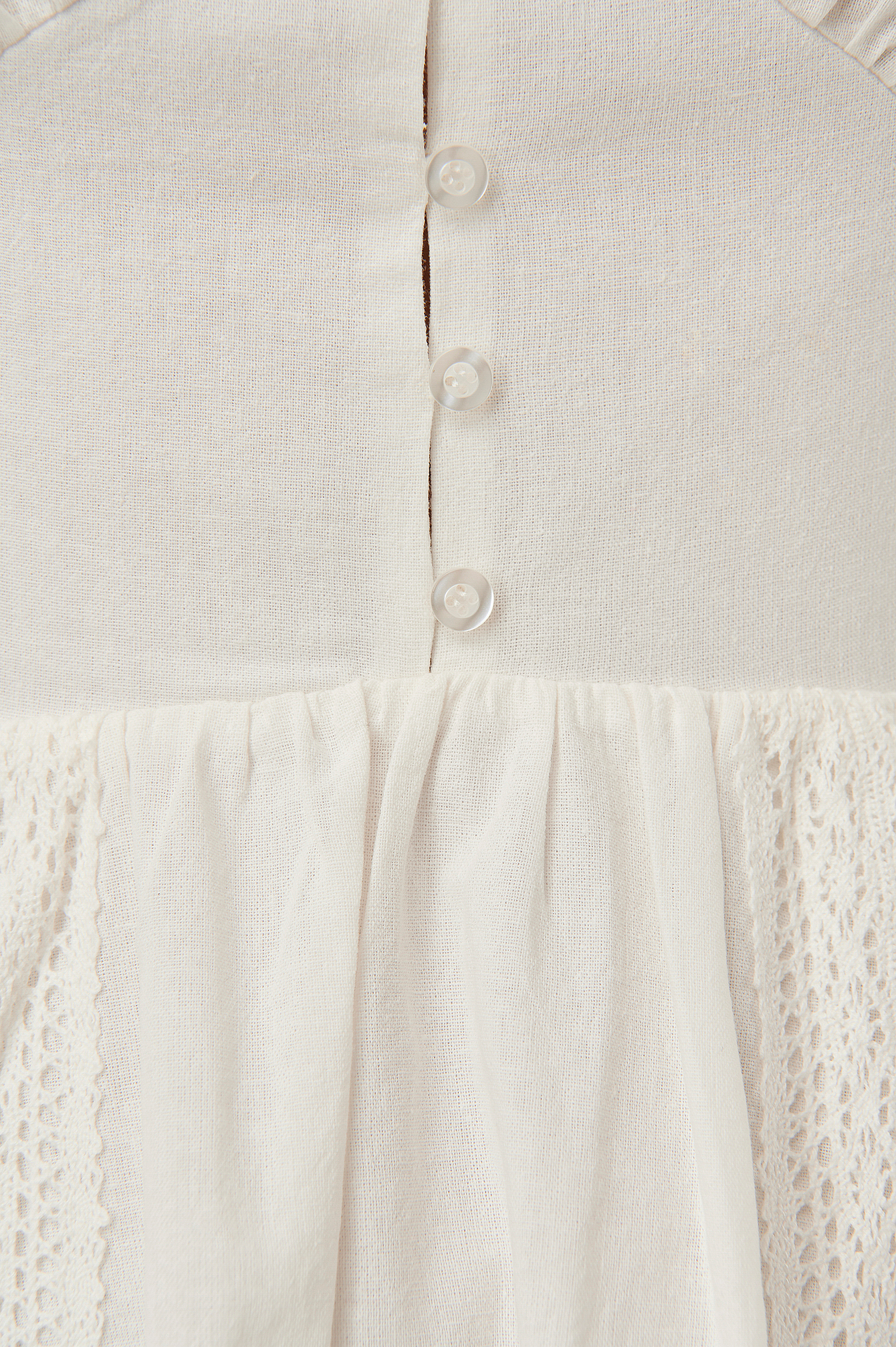 NICOLE MAZZOCATO X NA-KD Waist Detail Anglaise Mini Dress White