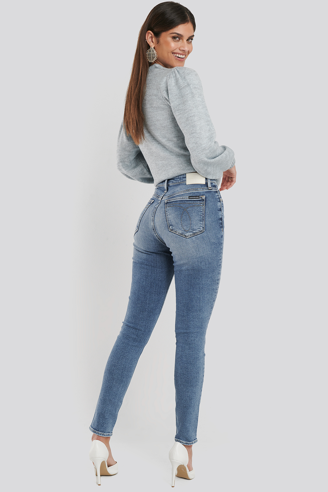calvin klein high rise skinny jeans